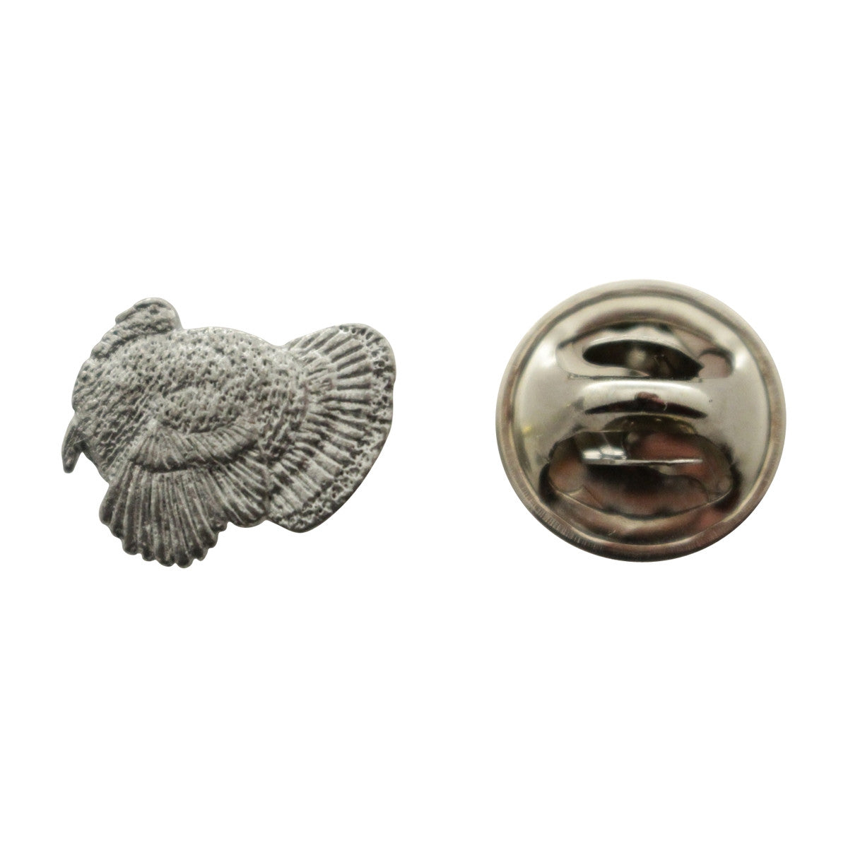 Turkey Mini Pin ~ Antiqued Pewter ~ Miniature Lapel Pin ~ Sarah's Treats & Treasures